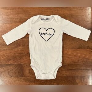 Little Brother Long Sleeve Baby Bodysuit - Size 3-6M